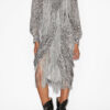 Roany Drapierter Rock aus Fransen-Burnout-Samt Roany Drapierter Rock aus Fransen-Burnout-Samt