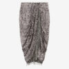Roany Drapierter Rock aus Fransen-Burnout-Samt Roany Drapierter Rock aus Fransen-Burnout-Samt