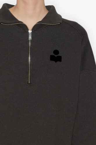 Ross Kurzes Sweatshirt aus Baumwolle mit Stehkragen