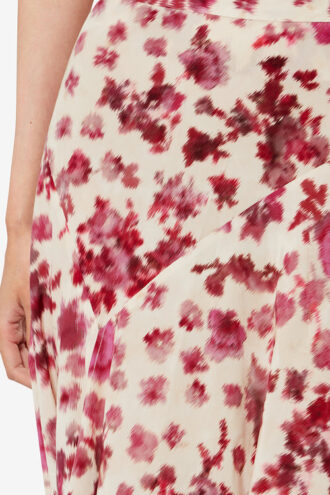 Sakura Seidenrock mit Rosenprint