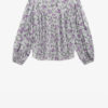 Salika Bedruckte und geraffte Baumwollvoile-Bluse Salika Bedruckte und geraffte Baumwollvoile-Bluse
