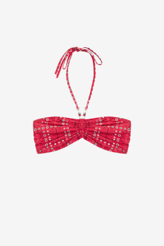 Salma bedrucktes Bikini-Oberteil