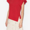 Sebani Asymmetrisches einfarbiges Baumwoll-T-Shirt Sebani Asymmetrisches einfarbiges Baumwoll-T-Shirt