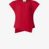 Sebani Asymmetrisches einfarbiges Baumwoll-T-Shirt Sebani Asymmetrisches einfarbiges Baumwoll-T-Shirt