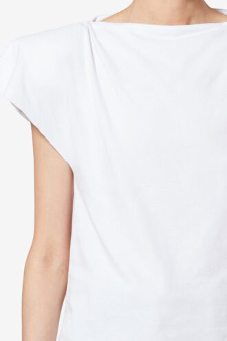 Sebani Asymmetrisches Kurzarm-T-Shirt