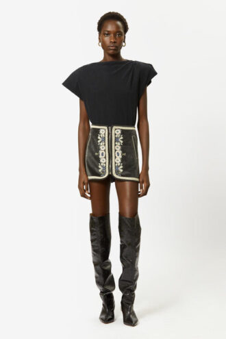 Sebani Asymmetrisches Kurzarm-T-Shirt