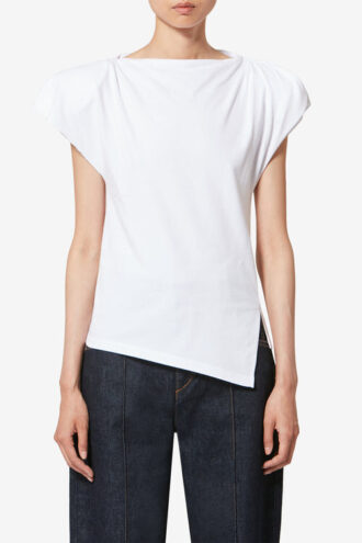 Sebani Asymmetrisches Kurzarm-T-Shirt