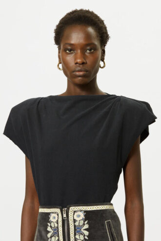 Sebani Asymmetrisches Kurzarm-T-Shirt