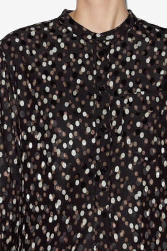 Seidenbluse mit Polka-Dot-Print Seidenbluse mit Polka-Dot-Print