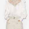 Seila Fließende Bluse mit Spitze und Rüschen Seila Fließende Bluse mit Spitze und Rüschen