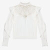 Seila Fließende Bluse mit Spitze und Rüschen Seila Fließende Bluse mit Spitze und Rüschen