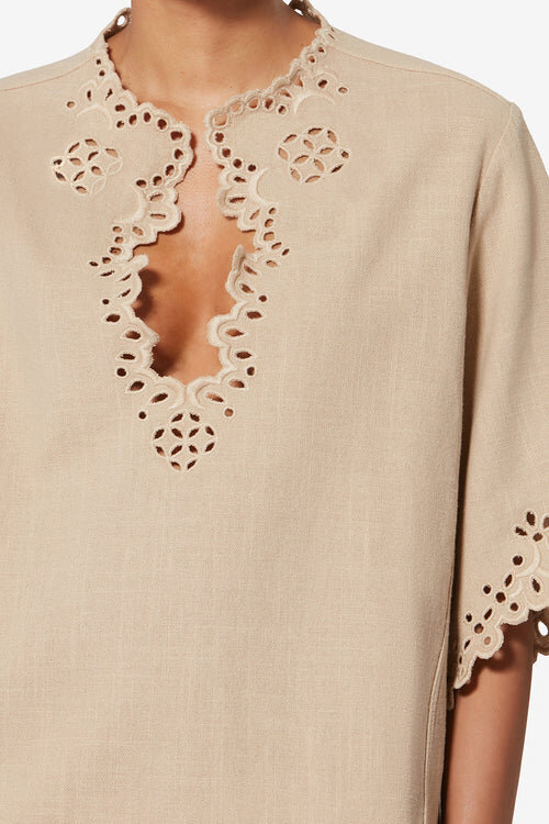 Shana Tunika-Top aus durchbrochener Baumwolle Shana Tunika-Top aus durchbrochener Baumwolle