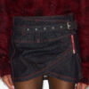 Siyen Drapierter Jeans-Minirock