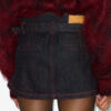 Siyen Drapierter Jeans-Minirock