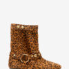 Stania Stiefel aus Kalbswildleder mit flachem Absatz und Print Stania Stiefel aus Kalbswildleder mit flachem Absatz und Print