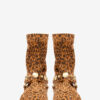 Stania Stiefel aus Kalbswildleder mit flachem Absatz und Print Stania Stiefel aus Kalbswildleder mit flachem Absatz und Print