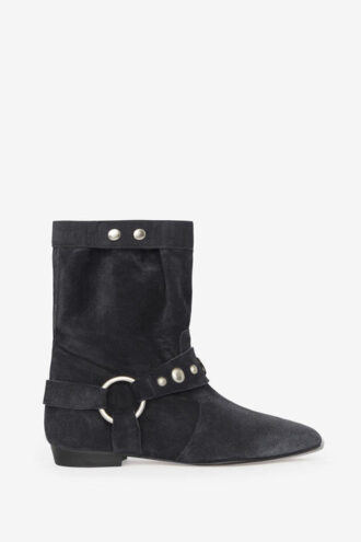Stania Stiefel mit flachem Absatz aus Wildleder Stania Stiefel mit flachem Absatz aus Wildleder