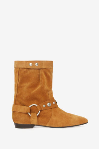 Stania Stiefel mit flachem Absatz aus Wildleder Stania Stiefel mit flachem Absatz aus Wildleder