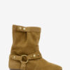 Stania Stiefeletten aus Kalbswildleder mit flachem Absatz Stania Stiefeletten aus Kalbswildleder mit flachem Absatz