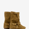 Stania Stiefeletten aus Kalbswildleder mit flachem Absatz Stania Stiefeletten aus Kalbswildleder mit flachem Absatz