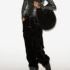 Stelyna Denim-Jeans im Wide-Leg-Samt-Stil Stelyna Denim-Jeans im Wide-Leg-Samt-Stil