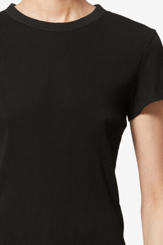 Taomi Kurzarm-T-Shirt aus Baumwolle mit Rippstrick
