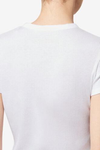 Taomi Kurzarm-T-Shirt aus Baumwolle mit Rippstrick