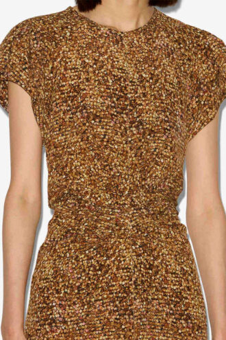 Terena Midi-Kleid aus bedruckter Seide Terena Midi-Kleid aus bedruckter Seide