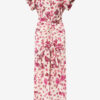 Terenae Bedrucktes Midi-Kleid aus Stretch-Seide Terenae Bedrucktes Midi-Kleid aus Stretch-Seide