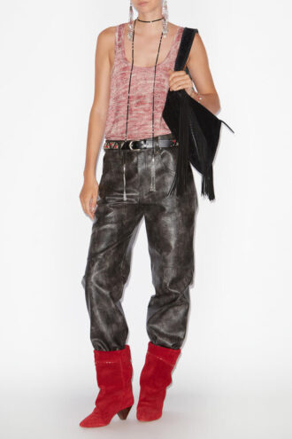 Thea Bedrucktes Leinen-Tanktop