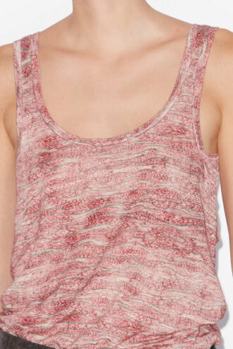Thea Bedrucktes Leinen-Tanktop