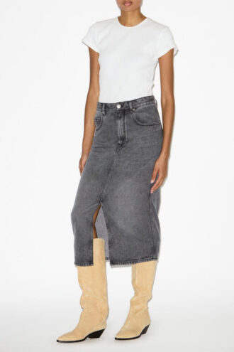 Tilauria Midirock aus feinem Denim