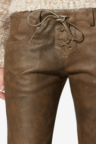 Vanel Glänzende Lammlederhose
