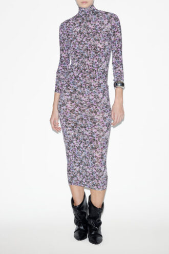 Vanessa Rollkragenkleid aus einfarbigem Jersey Vanessa Rollkragenkleid aus einfarbigem Jersey