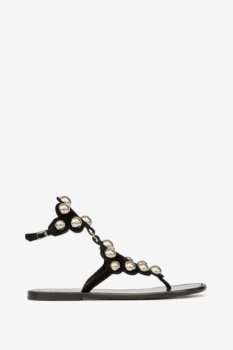 Velvee Sandalen aus Wildleder mit Schmucksteinen