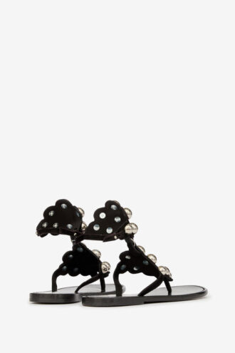 Velvee Sandalen aus Wildleder mit Schmucksteinen