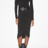 Vicky Midi-Rock aus gerafftem Jersey
