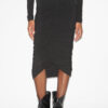 Vicky Midi-Rock aus gerafftem Jersey
