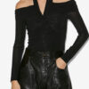 Vonda Drapiertes Oberteil aus einfarbigem Jersey Vonda Drapiertes Oberteil aus einfarbigem Jersey