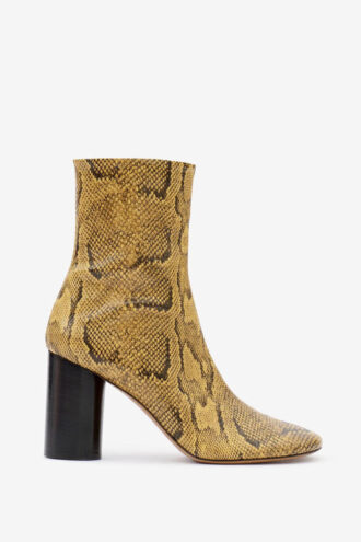 Weiche Lederstiefeletten mit hohen Absätzen