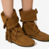Winki-Stiefel aus geflochtenem Leder und Wildleder Winki-Stiefel aus geflochtenem Leder und Wildleder