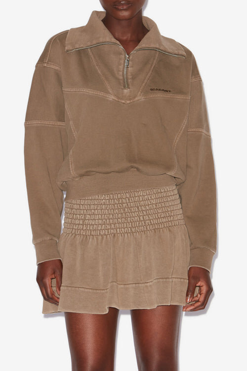 Yaele Sweatshirt aus Jersey mit verblassten Ziernähten Yaele Sweatshirt aus Jersey mit verblassten Ziernähten