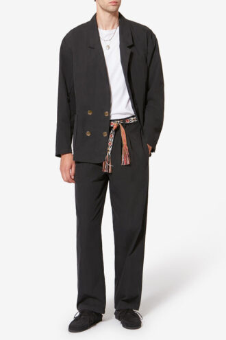 Yostin Plissierte Relaxed-Fit-Hose aus Baumwolle