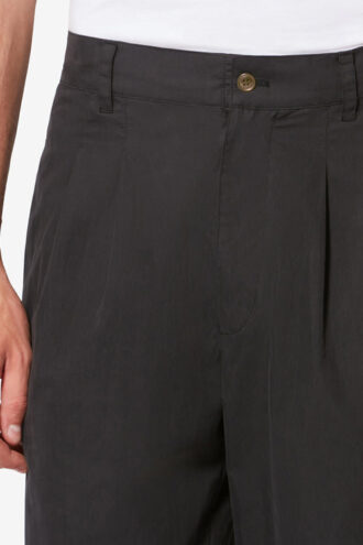 Yostin Plissierte Relaxed-Fit-Hose aus Baumwolle