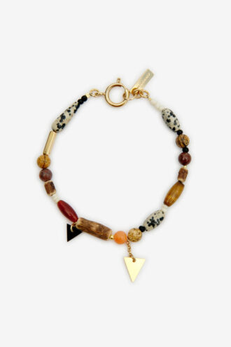 Yulian-Armband aus Stein, Holz und Anhänger