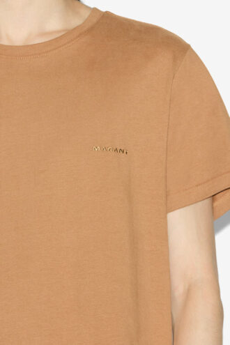 Zafferh Kurzarm-T-Shirt aus einfarbiger Baumwolle