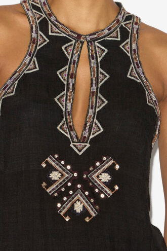 Zahara Besticktes Matka-Seidentop