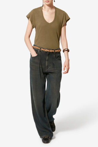 Zankou Kurzarm-Leinen-T-Shirt