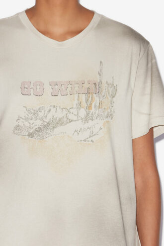 Zaof Bedrucktes Baumwoll-T-Shirt