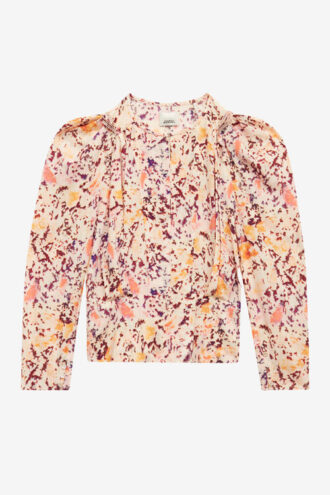 Zarga Plissee-Bluse aus bedruckter Seide Zarga Plissee-Bluse aus bedruckter Seide